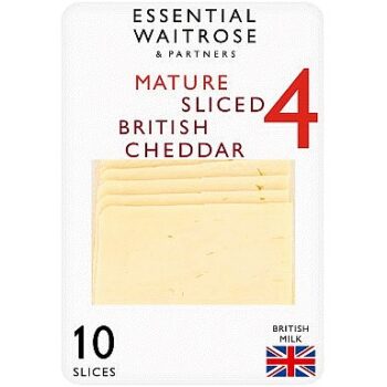 Essential Mature Sliced Cheddar Cheese Strength 4 (250g)