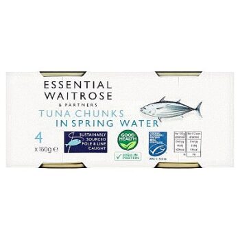 Essential MSC Tuna Chunks in Spring Water drained (4 x 112g)