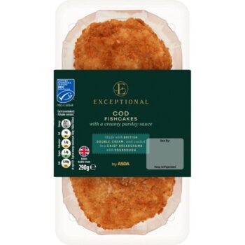 Exceptional by ASDA Cod Fishcakes with a Creamy Parsley Sauce