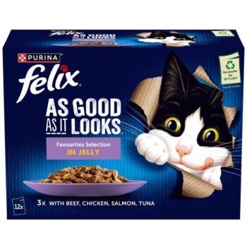 Felix As Good As It Looks Favourites Selection in Jelly Wet Cat Food (12 x 85g)