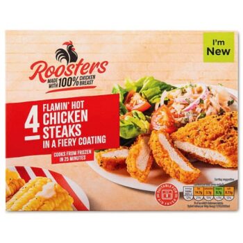 Flamin' Hot Chicken Steaks in a Fiery Coating (4)