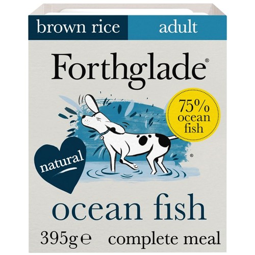 Forthglade Natural Brown Rice Wet Dog Food Ocean Fish with Veg (395g)