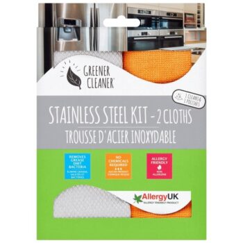 Greener Cleaner Stainless Steel Microfibre Cloth Kit