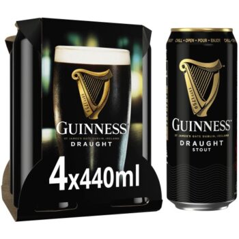 Guinness Draught Stout Beer Can (4 x 440ml)