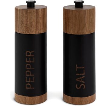 Habitat Acacia Wood Salt and Pepper Mill Black