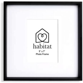 Habitat Oversized Mount Photo Frame Black 5x7"