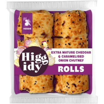 Higgidy 6 Cheddar & Onion Chutney Veggie Rolls (160g)