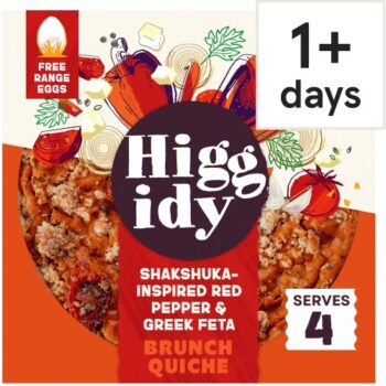 Higgidy Shakshuka Inspired Red Pepper & Greek Feta Brunch Quiche (400g)