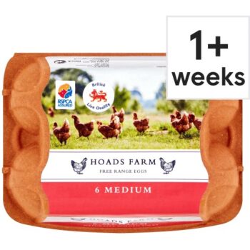 Hoads Farm Free Range Medium Eggs Box Of 6 (L)