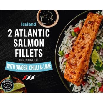 Iceland 2 Atlantic Salmon Fillets With Ginger Chilli & Lime (240g)