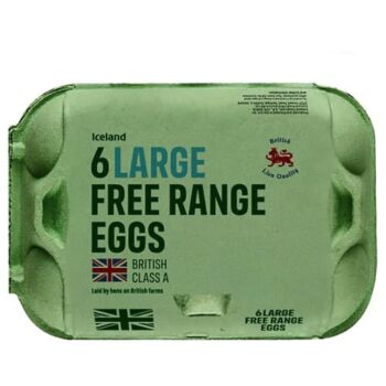 Iceland 6 Large Free Range Eggs