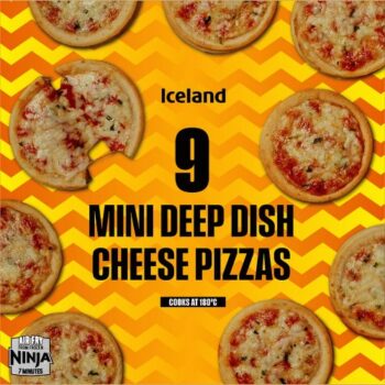 Iceland 9 Mini Deep Dish Cheese Pizzas (234g)