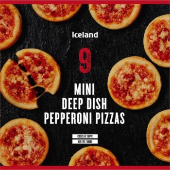 Iceland 9 Mini Deep Dish Pepperoni Pizzas (234g)