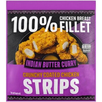 Iceland Indian Butter Curry Crunchy Coated Chicken Strips (500g)