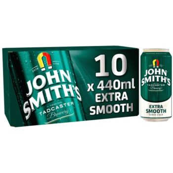 John Smith's Extra Smooth Beer Cans 10x440 Ale Cans (10 x 440ml)