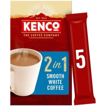 KENCO 2 in 1 Instant Smooth White Coffee Mix 5 Sachets NEW SHIPS WORLDWIDE