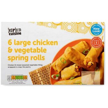 Large Chicken & Vegetable Spring Rolls (6)