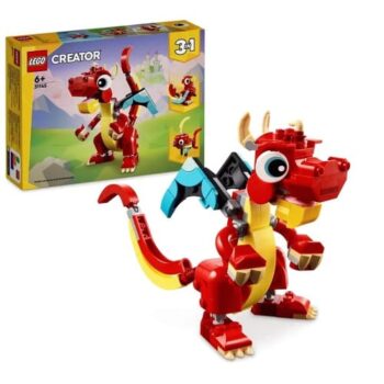 LEGO Creator 3in1 Red Dragon Toy with Animal Figures 31145