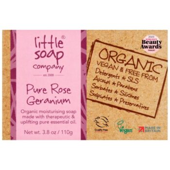 Little Soap Co Organic Rose Geranium Bar Soap (110g)