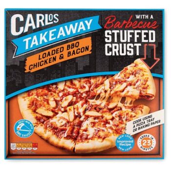 Loaded BBQ Chicken & Bacon Pizza With Barbecue Stuffed Crust