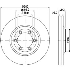 LPR B1002V SINGLE Brake Disc Vented fits ISUZU DMAX Mk2 2.5D Front 2012 on