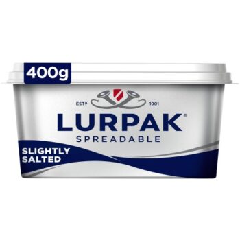 Lurpak Slightly Salted Spreadable Blend of Butter and Rapeseed Oil (400g)
