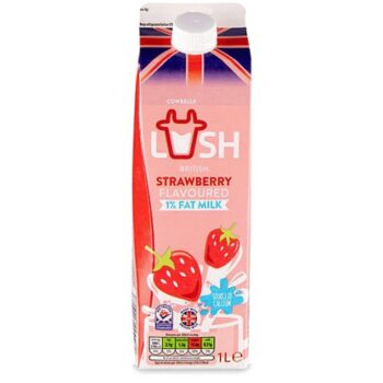 Lush British Strawberry Flavoured 1% Fat Milk