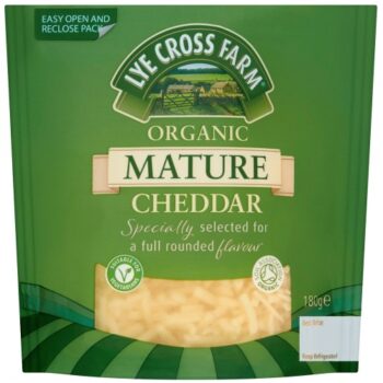 Lye Cross Farm Organic Grated Mature Cheddar (180g)