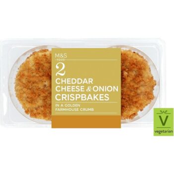 M&S 2 Cheddar Cheese & Onion Crispbakes