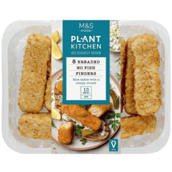 M&S 8 Vegan Breaded Fish Fingers Frozen (300g)
