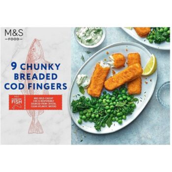 M&S 9 Chunky Cod Fish Fingers Frozen (360g)
