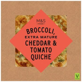 M&S Brocolli Extra Mature Cheddar & Tomato Quiche (400g)