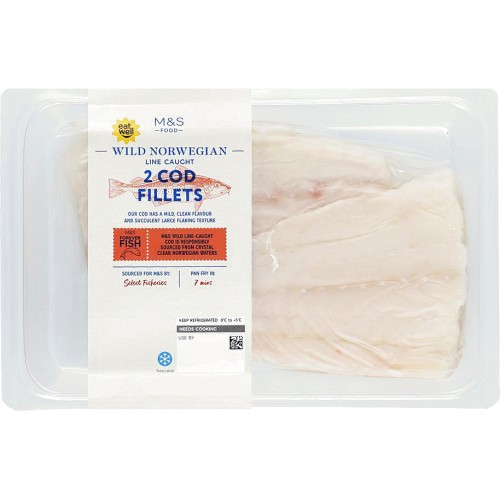 M&S Cod Fillets Skinless & Boneless