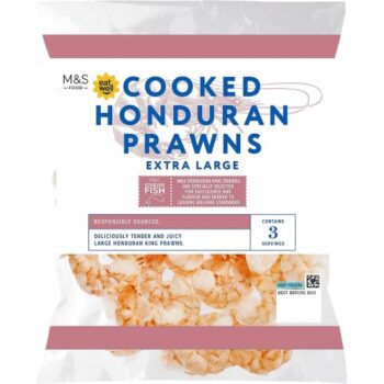 M&S Honduran Cooked King Prawns Extra Large Frozen