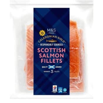 M&S Scottish Skin On Salmon Fillets (600g)