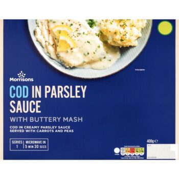 Morrisons Cod In Parsley Sauce & Mash