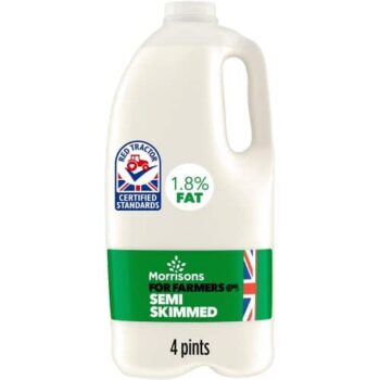 Morrisons For Farmers British Semi Skimmed Milk (4pt)