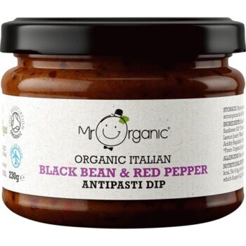 Mr Organic Black Bean & Red Pepper Antipasti Dip (230g)