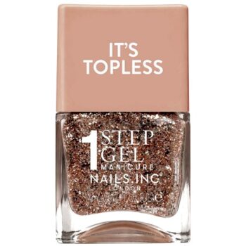 Nails Inc Nails.inc It's Topless 1-Step Gel Nail Polish Gia Gold Glitter (14ml)