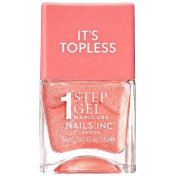 Nails Inc Nails.inc It's Topless 1-Step Gel Nail Polish Millie Peach Iridescent (14ml)