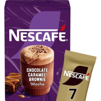 Nescafe Chocolate Caramel Brownie Mocha Instant Coffee Sachets (7 x 21.4g)