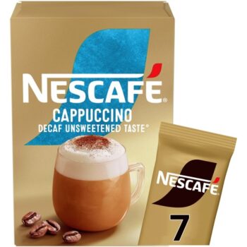 Nescafe Gold Decaf Cappuccino Unsweetened Instant Coffee Sachets (7 x 105g)