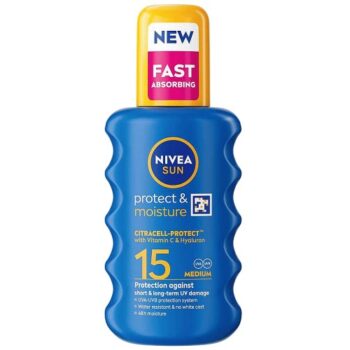 Nivea Sun Protect & Moisture Sunscreen Spray SPF 15 (200ml)