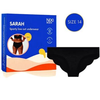 Nixi Body Sarah Black 14 Vpl-Free Low Cut Knickers