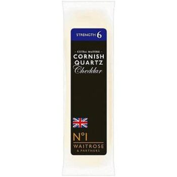 No. 1 Cornish Quartz Extra Mature Cheddar Cheese Strength 6 (200g)