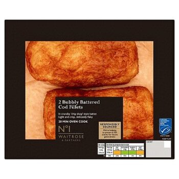 No.1 Bubbly Battered Cod Fillets (380g)