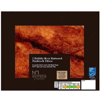 No.1 Bubbly Beer Battered Haddock Fillets (365g)