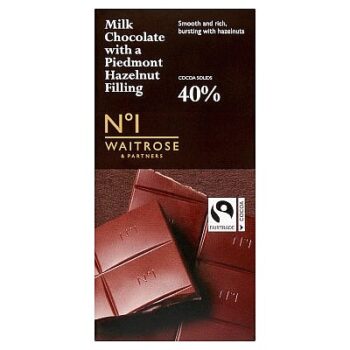 No.1 Milk Chocolate with a Piedmont Hazelnut Filling (90g)