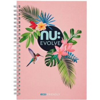 Nuco Nu Evolve Tropical A5 Wiro Notebook Pink 160 pages