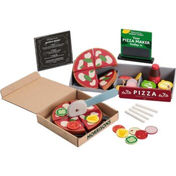 Ollie & Grace Wooden Toy Mini Market Street Pizza Set (wigig)
